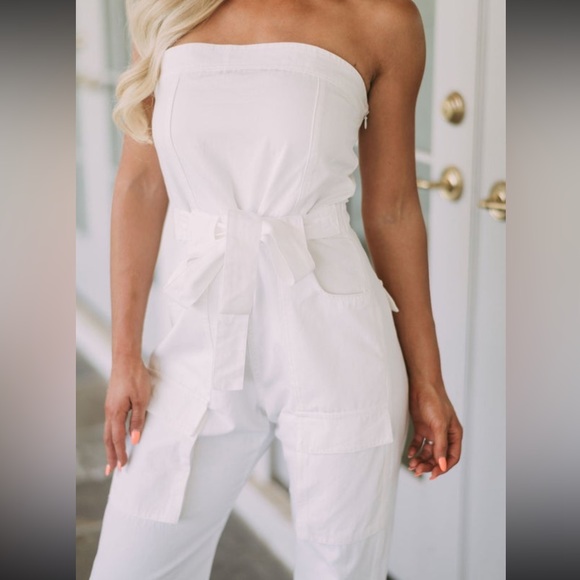 Strapless Cargo Jumpsuit - Picture 2 of 4